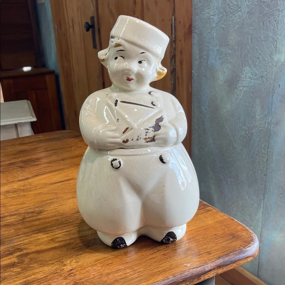 Vintage sailor Cookie Jar - White Ceramic - Picture 1 of 5